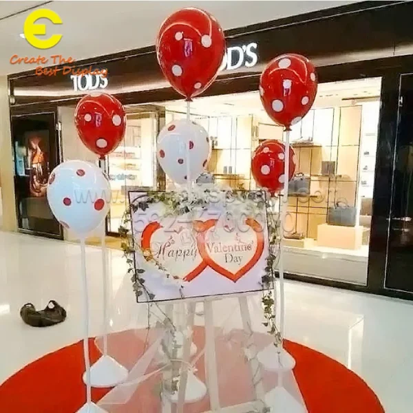 Colorful Resin Fiberglass Display Balloon Props with Dots Pattern for Party Supplies and Balloon Crafts