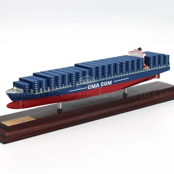 CMA CGM Customized  35cm Shipping Container Handmade Plastic Crafts Logistics Container Shipping Model for Business Gifts