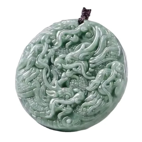 Natural Myanmar Jade Dragon 12 Zodiac Pendant Handcrafted Natural Jade Crafted in Myanmar