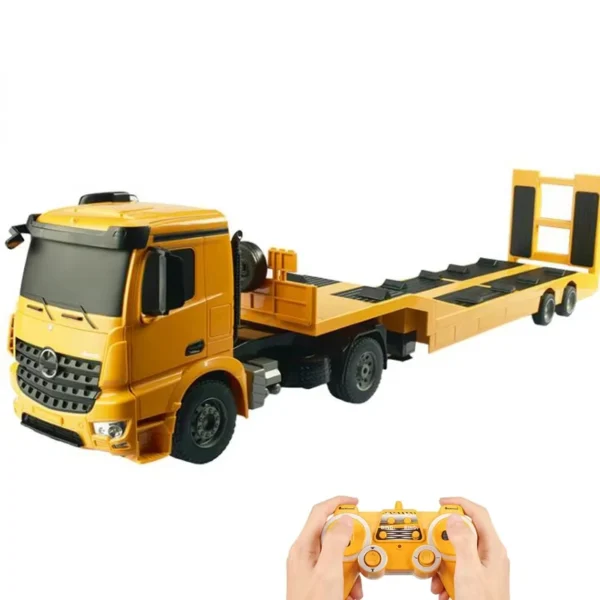 RC Truck Flatbed Semi-Trailer 1:20 2.4G Engineering Tractor Remote Control Construction Diecast Model Kids Electronics Toys