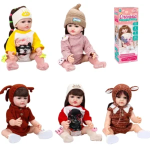 Baby  Doll Soft Rubber Doll Children's Play Home Toy Girl Role Playing Plastic Doll Gift