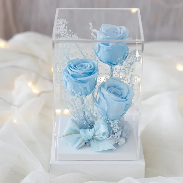 T311 MSH Eternal Roses Preserved Flowers  Decorative Rose Forever Craft Box Gift Preserved Roses Crystal Wedding Gift