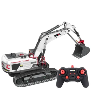 1/14 HUINA 1594 594 RC Metal Excavator Truck Car Model Remote Control Light Battery Sound Outdoor Toys for Boys Gift