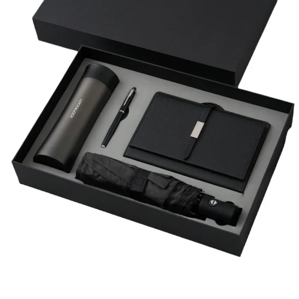 Notebook Custom Logo Business Gift Set Luxury Gift Items Thermal Cup Metal Pen Imitation Leather