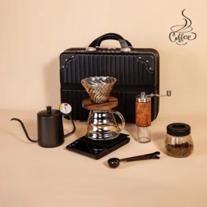 Coffee Gift Sets Pour Over Coffee Maker Travel Camping Portable 8 in 1 Gift Set Suitable for Corporate Team Building Activities