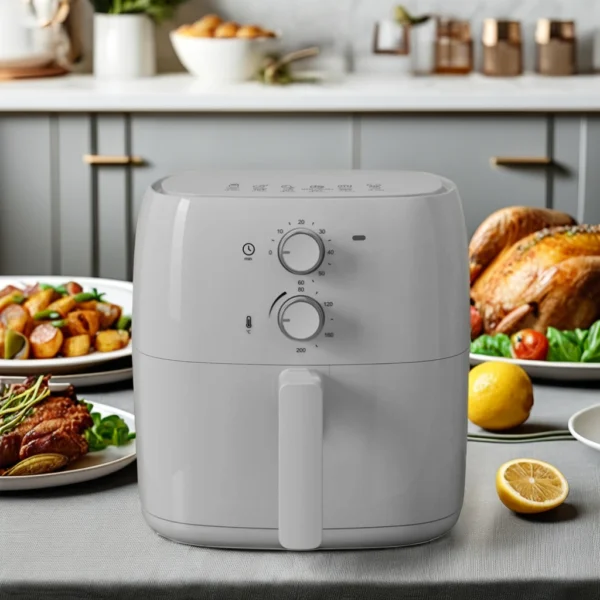 Modern 6L Square Electric Air Fryer Oven 220V LCD Display Digital Oilless Multi-Function Household Cooking Mechanic Timer