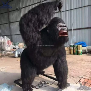 Vivid Animal Statue Animated Chimpanzee Lifesize Animatornic Gorilla for Sale