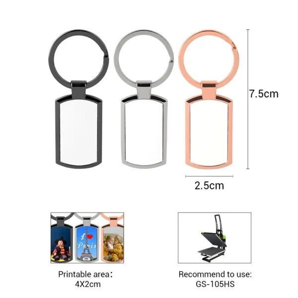 New Arrival Lopo Sublimation Key Chains Black A88 Sublimation Blank Keychain Metal