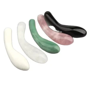 2023 Wholesale Natural Crystal Carving Massage Wand Rose Quartz Black Obsidian Crystal Massage Wand for Gifts fairy Massage Wand
