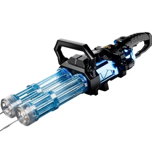 Continuously Rotating Electronic Water Gun Toy for Adults Large Capacity Double Tube Shooting Lighting Plastic Summer Boys