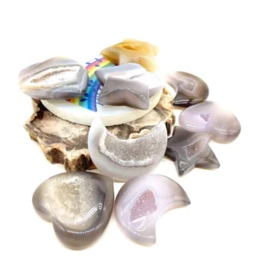 Natural Stone  Wholesale Bulk Crystal Craft Agate Geode Heart Star Moon for Gift Craft Deco