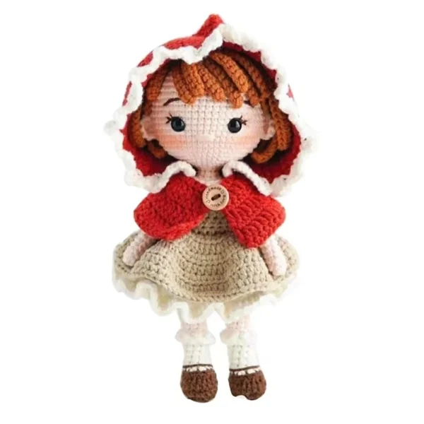 17-24cm Handmade Crochet Princess Dolls Stuffed Toy for Kids Perfect Baby Crocheting Activity