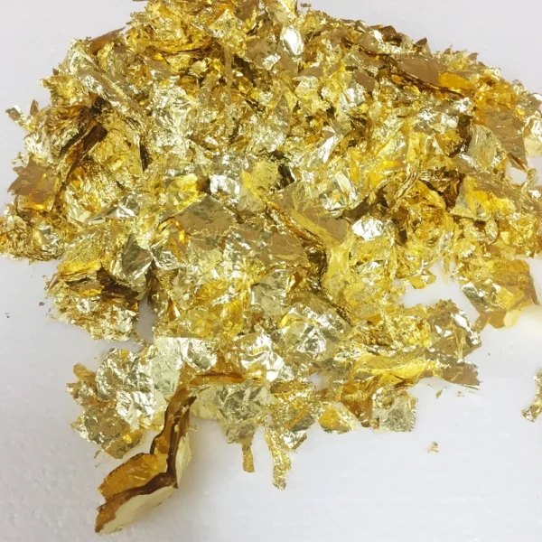 High Quality 1 Kg Color 2.5 Large Fragment Gold Leaf Copper Foil Flakes Decorating Art Crafts Material