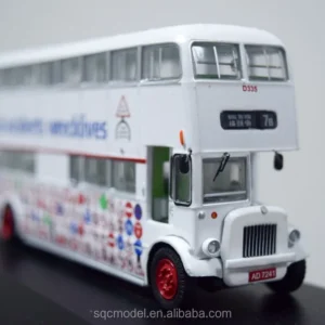 Mini Scale Diecast Double Decker Bus Toy for Sale