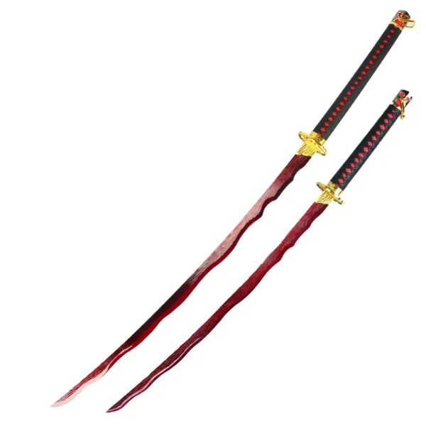 Factory Wholesale 2 Sizes Elden Ring Okina Rivers of Blood Cosplay Props Kidults Role Play Toys Katana Wooden Swords for Boys