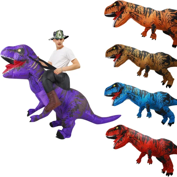 Wholesale Custom Cosplay Adults Kids Battery Pack Dino Dragon Animal Inflatable Dinosaur Costume