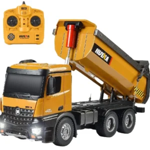 Enthusiast Sell 1573 1/14 2.4GHz 10 Channel RC Dump Self-Discharging Engineering Truck Metal Auto Demonstration With LED Light
