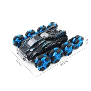 Children's Eight-Wheel Remote Control Toy Car Induction RC Car with Stunt Spraying Drifting Climbing Features Made Durable Metal