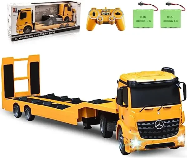 1/20 2.4G Remote Control Flat Trailer Electric Detachable Flatbed Semi-hanging Tractor Transport Engineering Truck Toys