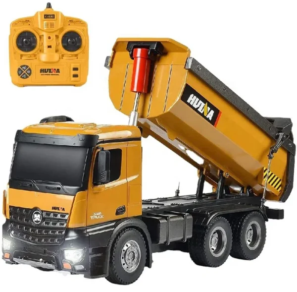 Vehicle Truck Toys Remote Control Truck Huina 1573 1/14 2.4ghz 10 Channel Alloy Metal Dump Rc Truck