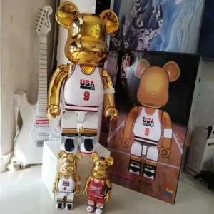 Bearbrick 1000 Jordan Bull White No. 9 Torrant Bear Building Blocks Plastic Crafts Bear Doll Ornaments Model