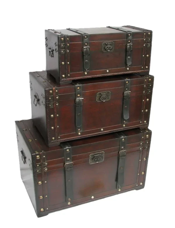Wholesale Wooden Storage Trunk Antique Wooden Trunk Vintage Wooden Decorative Steamer Trunk