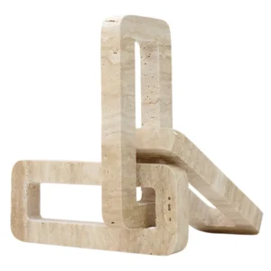 Natural Stone Travertine Creative Chain Ornament Model Room Decorative Stone Lock Inlay Hotel Stone Crafts