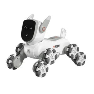 Eight-Wheel Remote Control Smart Education Robot Dog Toy Light Music 13 Channels Electronic Stunt Walking Made Durable Plastic