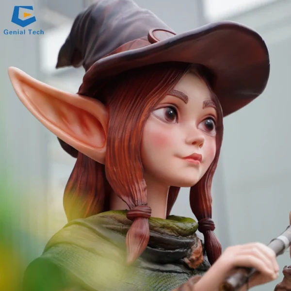 SGAM03 High Quality Customized Simulation Human Model Cartoon Figure Animatronic Elf for Theme Park