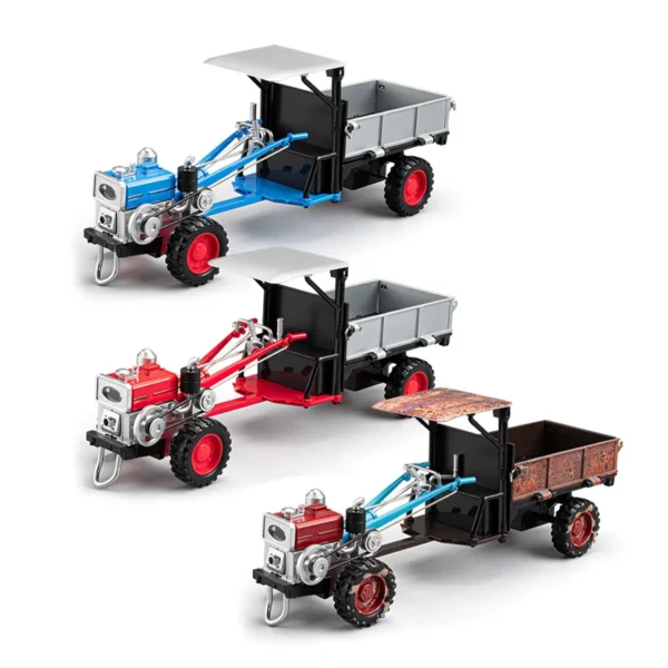 High Quality 6pcs Tractor Pullback Metal Diecast Alloy Small Farm Truck Toy for Kids