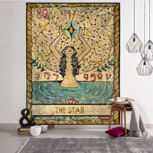 Custom Printed Bedroom Tapestry with Logo Color Tarot Background Bedsheets Tablecloths Murals for Promotional Party Supplies