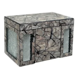The Latest Model Customized Modern Stitching Marble Patterns Multi-Purpose Wooden Jewelry Box for Business Gift or Home Use