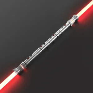 Mual Metal LED Lightsaber Sword for Bluetooth App Controlled Double Blade Popular for Heavy Dueling Pogo Pin Core Light-Up Toy