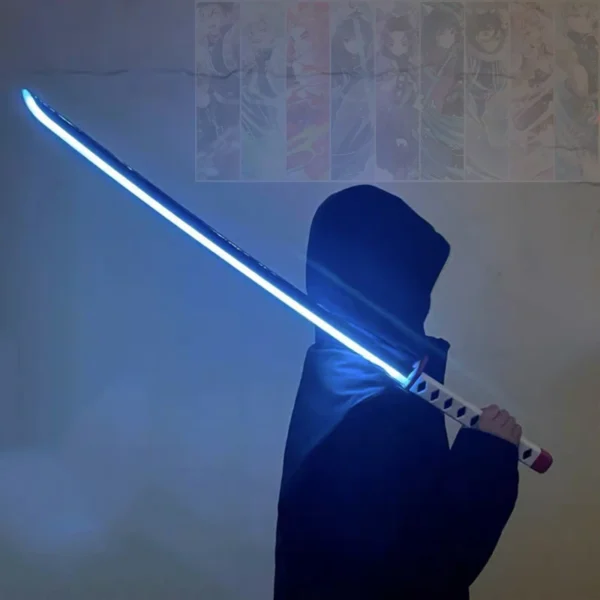 100CM Demon Slayer: Kimetsu No Yaiba Lightsabre Acrylic Anime Plastic Laser Sword with Light