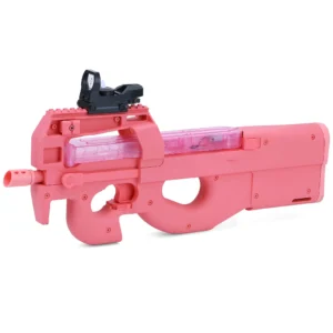 Nylon Pink P90 Gel Blaster Blast Toy Gun with Light Piece Splatter Ball Blaster Popular in Tik Tok