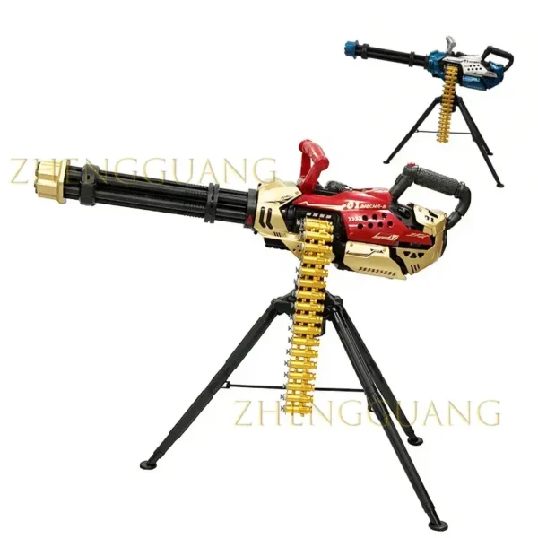 Zhengguang Electronic Rotating Blasters Gatling Soft Bullet Electric Gun Toy Simulation With Lights Spray Throw EVA Foam Bullet