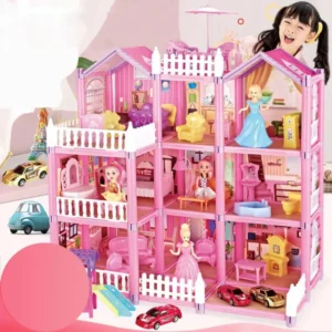 Mini  Funny House Doll House Little Girls  Child Pretend Play Plastic Doll House With Toys Furniture Indoor 2025