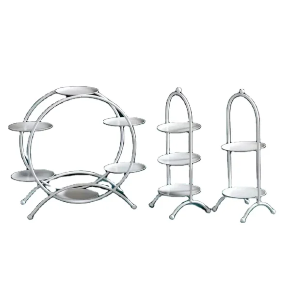 Metal Cake Site Heart Tray Shelf Cake Stand Fruit Plate Color Customized Cupcake Stand for Birthday Wedding Party