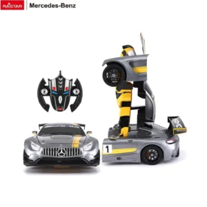Rastar Kis Toys Gift 2 in 1 Remote Control Car Set One Key Transform Radio Control Electric Robot Rc Car
