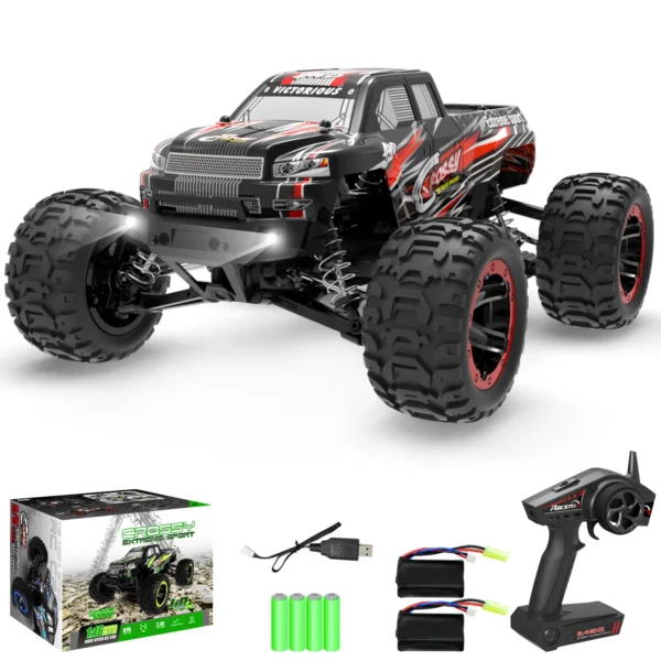 VOLANTEXRC 1/16 Scale  30MPH High Speed All Terrain Fast Rc Car for Kids or Adults-Red