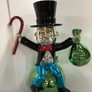 Resin Custom Size Cartoon Game Figure Indoor Decorative Fiberglass Monopoly Monopoly Sculptures Fiberglass Monopoly Statue