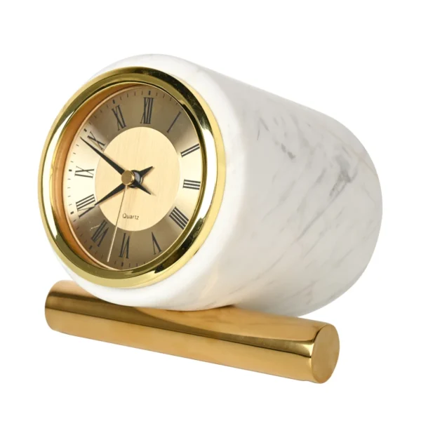 Creative Gift Office Study Room Desk Bedside Ornaments Dumping Marble Clock Crafts