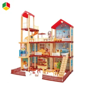 QS Toys Gabby's Doll House Miniature 3D Dispenser Gaming Figure Handmade Diy Dream Toy With Light