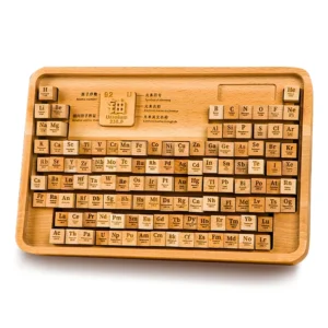 Bilingual Solid Wood Puzzle Chemical Element Periodic Table Physical Ornament Teacher Graduation Birthday Gift