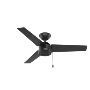 Hunter 44-Inch Cassius Matte Black Outdoor Ceiling Fan