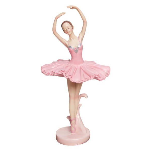 Dancing Girl Resin Figurine - Artistic Ballet Dancer for Room or Bookshelf Decoration