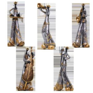 Vintage Band Art Musician Decorative Resin Craft for Living Room Bookshelf and Wine Cabinet