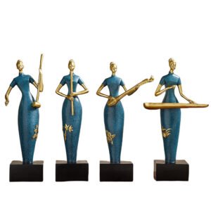 Unique Band Figurines for Living Room, Study, Wine Cabinet and Entryway - Luxury Resin Art Crafts