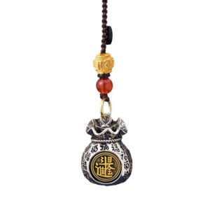 Vintage Zodiac Keychain with Rotatable Lucky Bag Pendant - Chinese Zodiac Signs