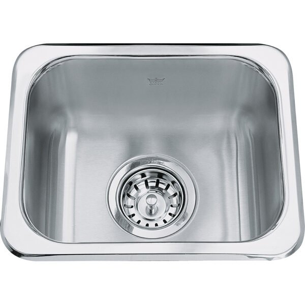 Kindred Steel Queen Collection Bar Top Mount Single Bowl Stainless Steel Sink QS1113-6